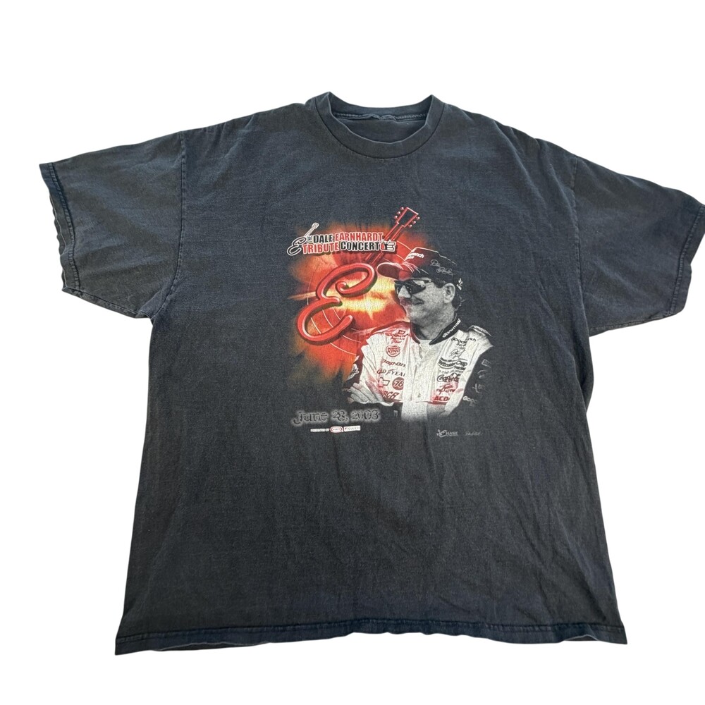 Vintage Dale Earnhardt Tribute Concert Shirt Mens XL Black NASCAR Chase 2003